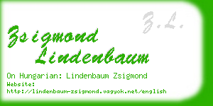 zsigmond lindenbaum business card